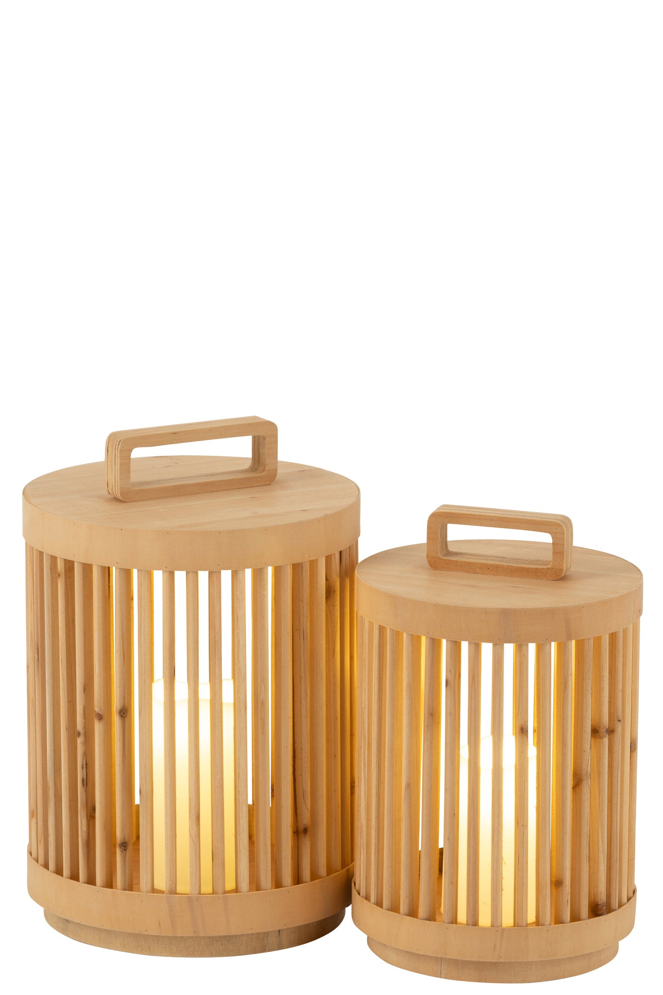 J-LINE CILINDERLAMP VURENHOUT MET LED NATUREL GROOT - Tuincentrum Lopik