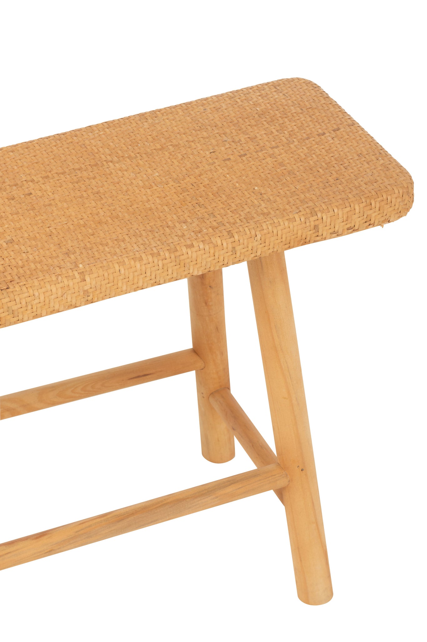 J-LINE BENCH RECTANGULAR CANE/FIR WOOD NATURAL - Tuincentrum Lopik