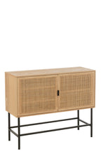 J-LINE DRESSOIR SQUARE MDF/METAAL NATUREL/ZWART SMALL - Tuincentrum Lopik