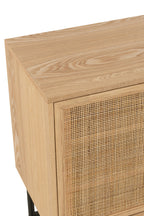 J-LINE DRESSOIR SQUARE MDF/METAAL NATUREL/ZWART SMALL - Tuincentrum Lopik