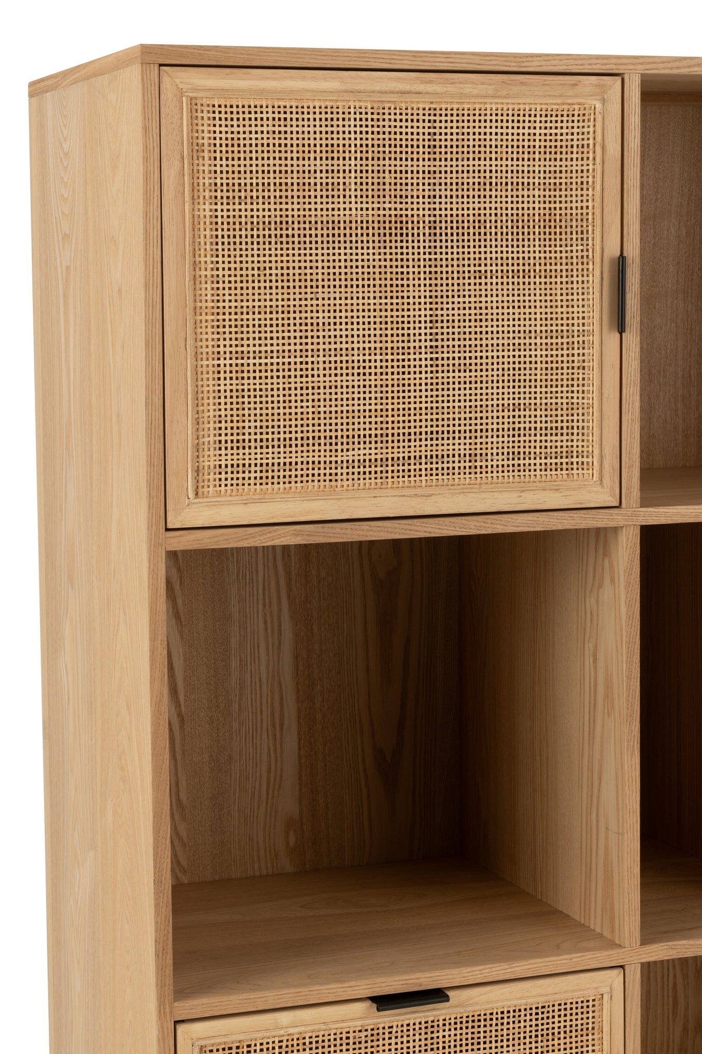J-LINE KAST COMPARTMENTS MDF/METAAL NATUUR/ZWART - Tuincentrum Lopik