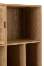 J-LINE KAST COMPARTMENTS MDF/METAAL NATUUR/ZWART - Tuincentrum Lopik