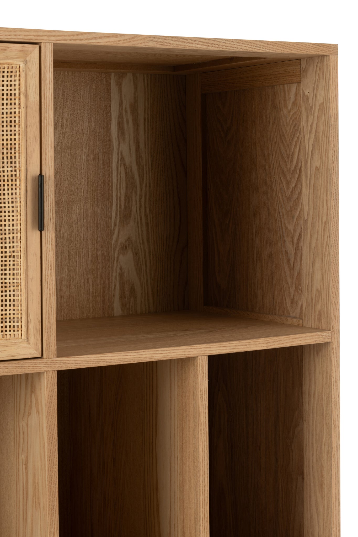 J-LINE KAST COMPARTMENTS MDF/METAAL NATUUR/ZWART - Tuincentrum Lopik