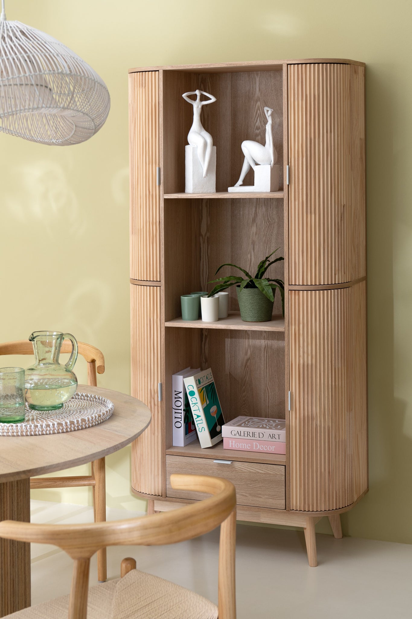 J-LINE WANDREK ROUNDED MDF/GRENENHOUT NATUUR - Tuincentrum Lopik