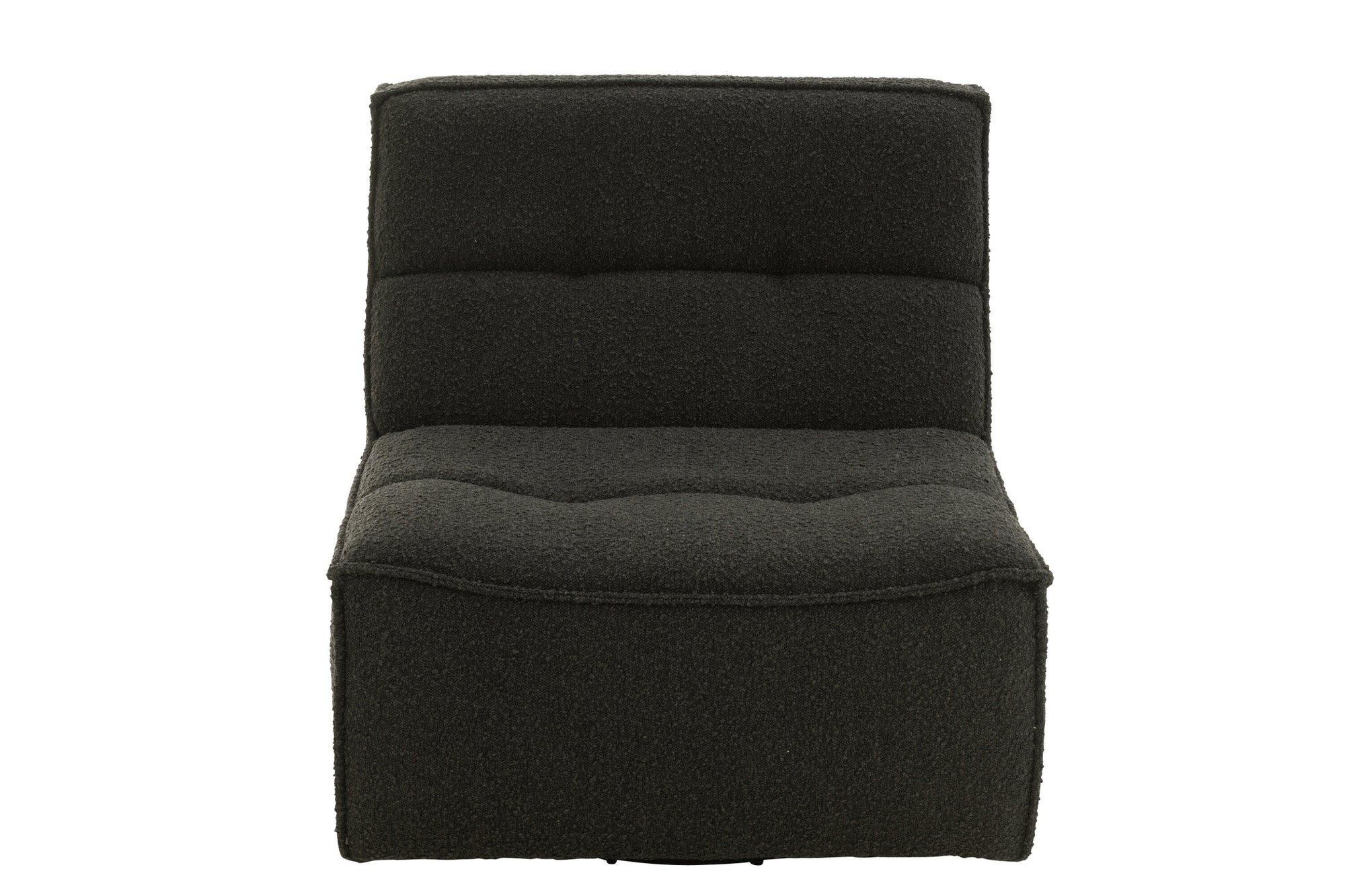 J-LINE DRAAIFAUTEUIL VIERKANT POPULIERENHOUT/FOAM ZWART 97X83X83CM - Tuincentrum Lopik