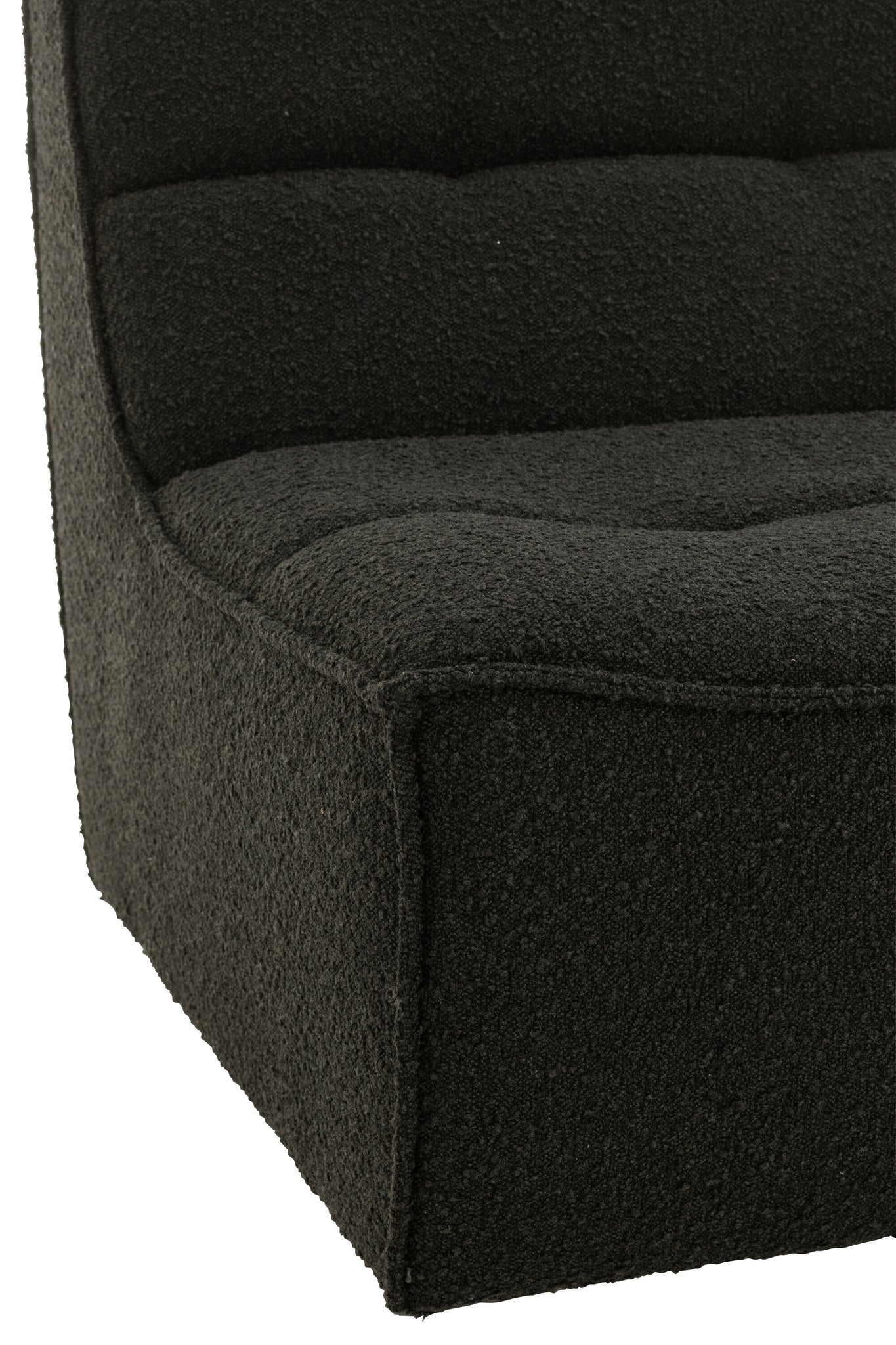 J-LINE DRAAIFAUTEUIL VIERKANT POPULIERENHOUT/FOAM ZWART 97X83X83CM - Tuincentrum Lopik