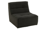 J-LINE DRAAIFAUTEUIL VIERKANT POPULIERENHOUT/FOAM ZWART 97X83X83CM - Tuincentrum Lopik