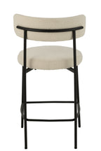 J-LINE BARSTOEL BOUCLE WIT/ZWART - Tuincentrum Lopik