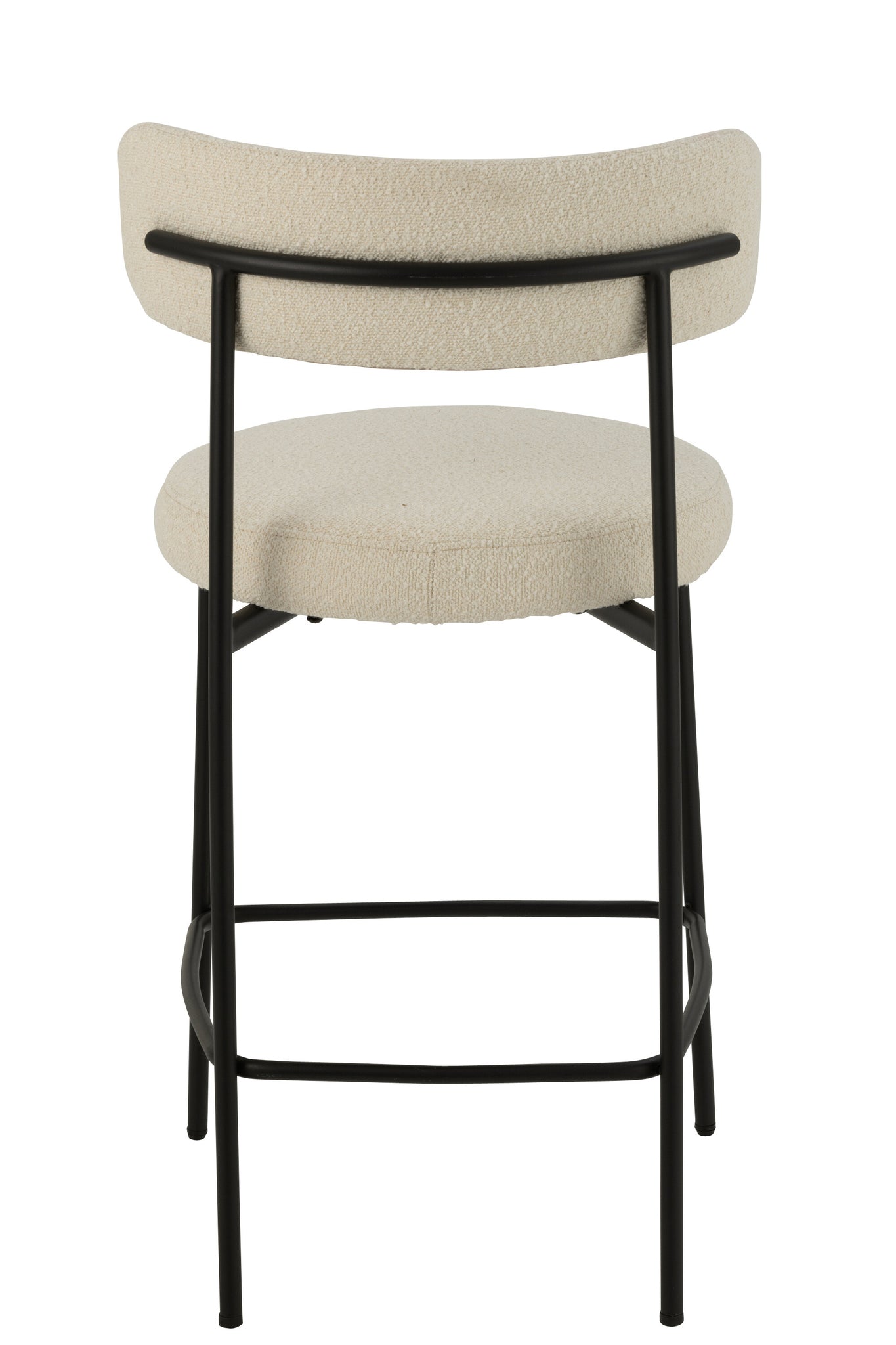 J-LINE BARSTOEL BOUCLE WIT/ZWART - Tuincentrum Lopik