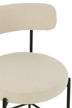 J-LINE BARSTOEL BOUCLE WIT/ZWART - Tuincentrum Lopik