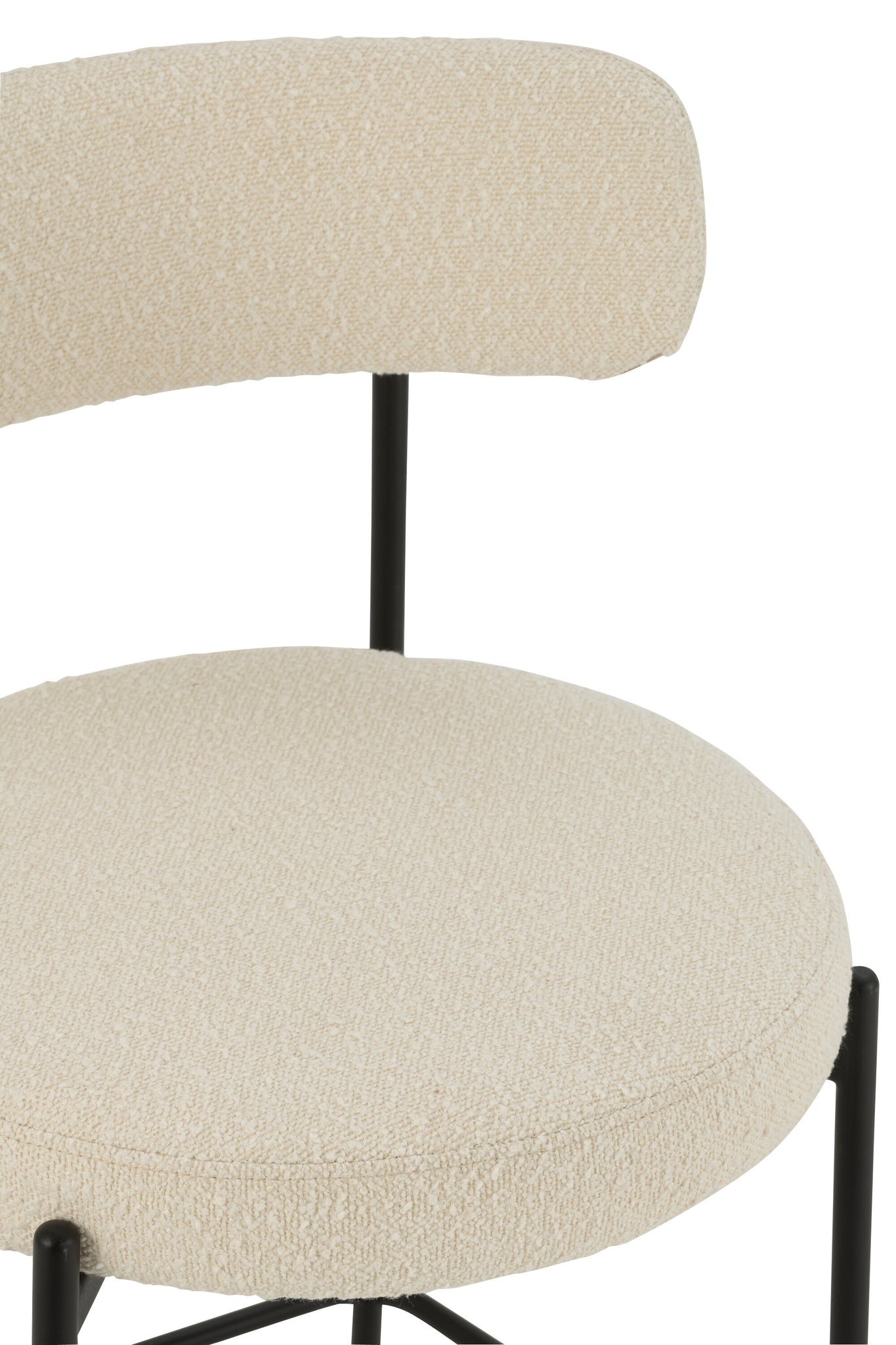 J-LINE BARSTOEL BOUCLE WIT/ZWART - Tuincentrum Lopik