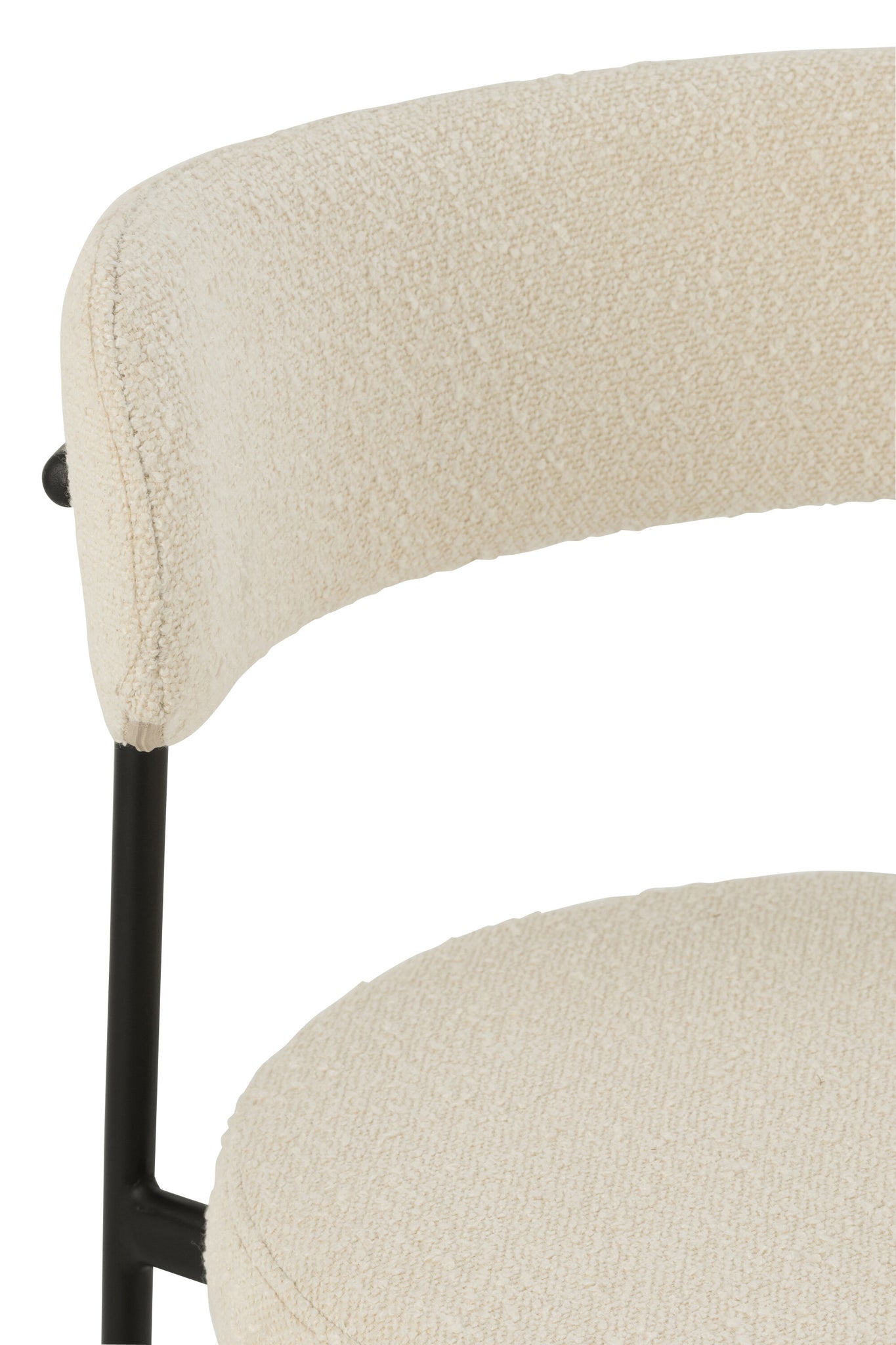 J-LINE BARSTOEL BOUCLE WIT/ZWART - Tuincentrum Lopik