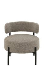 Loungestoel Bouclé multiplex/polyester grijs/zwart - Tuincentrum Lopik