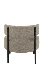 Loungestoel Bouclé multiplex/polyester grijs/zwart - Tuincentrum Lopik