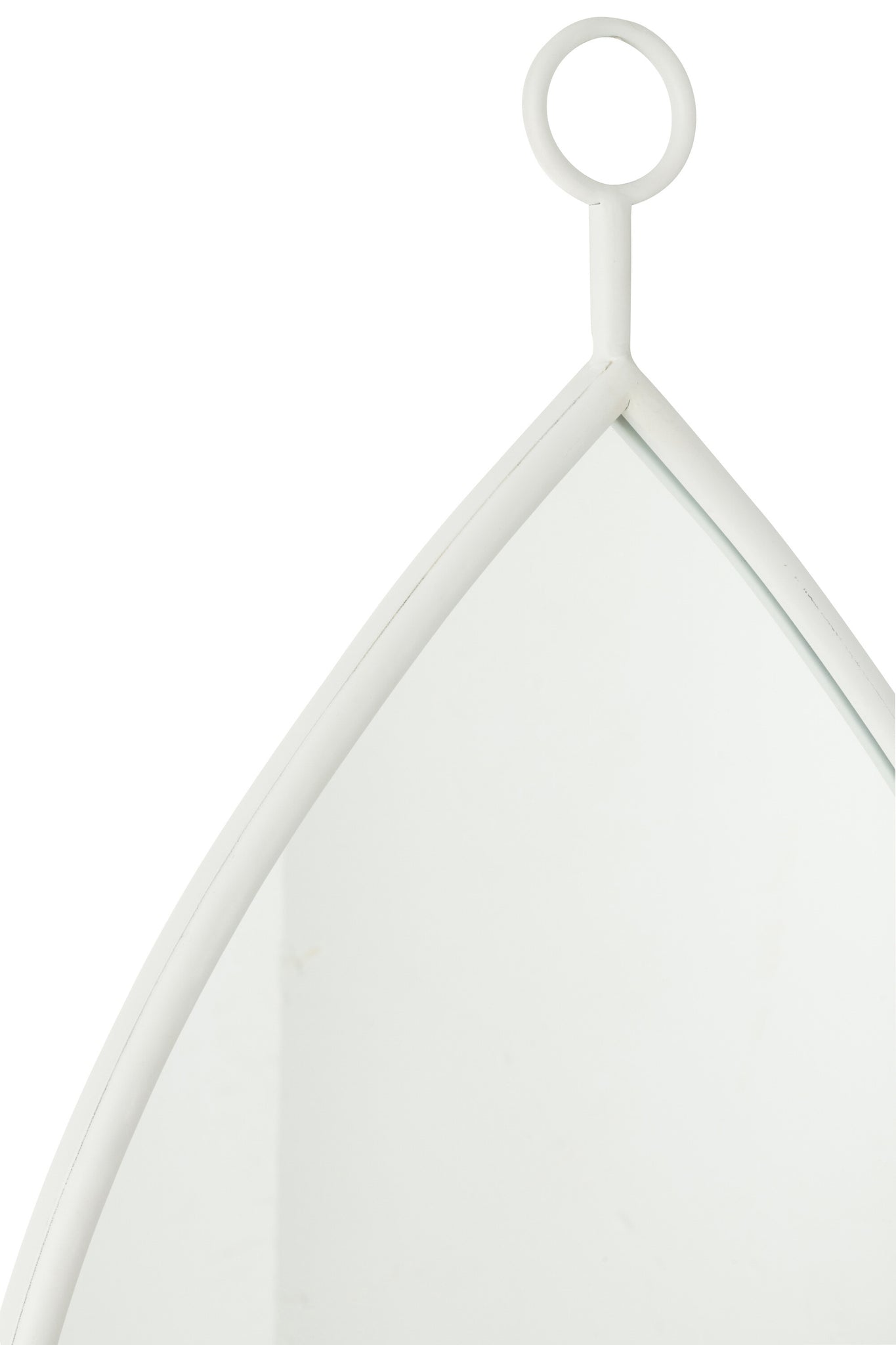 J-LINE HANGENDE SPIEGEL DRUPPEL MIRROR/MDF WIT LARGE - Tuincentrum Lopik