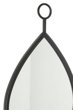 J-LINE HANGSPIEGEL DRUPPEL – ZWART MDF/KOPER KLEIN 53,5×30,5 CM - Tuincentrum Lopik