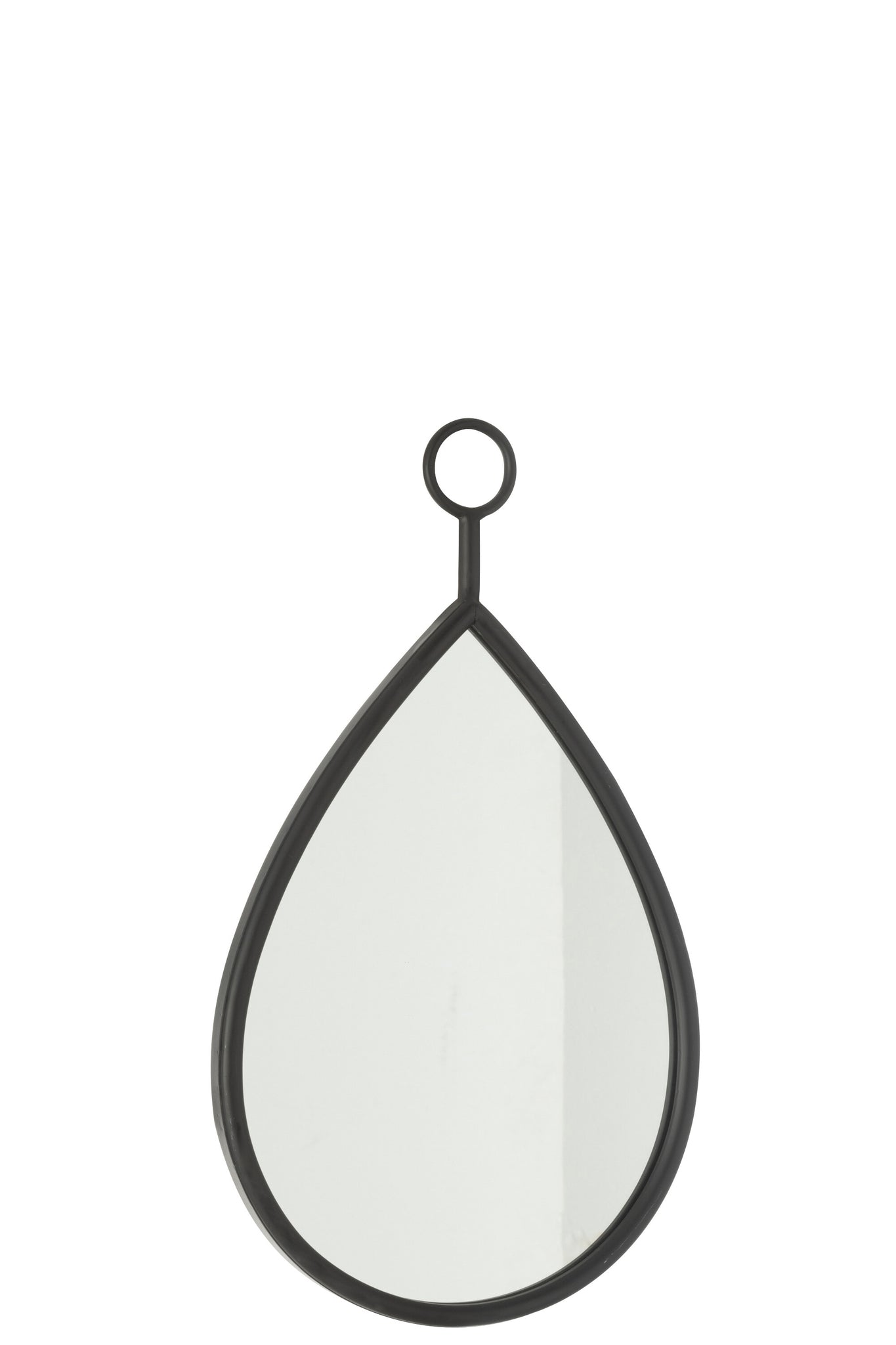 J-LINE HANGSPIEGEL DRUPPEL – ZWART MDF/KOPER KLEIN 53,5×30,5 CM - Tuincentrum Lopik