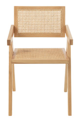 Stoel Grid essenhout/rotan naturel - Tuincentrum Lopik