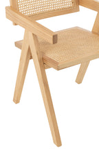 Stoel Grid essenhout/rotan naturel - Tuincentrum Lopik
