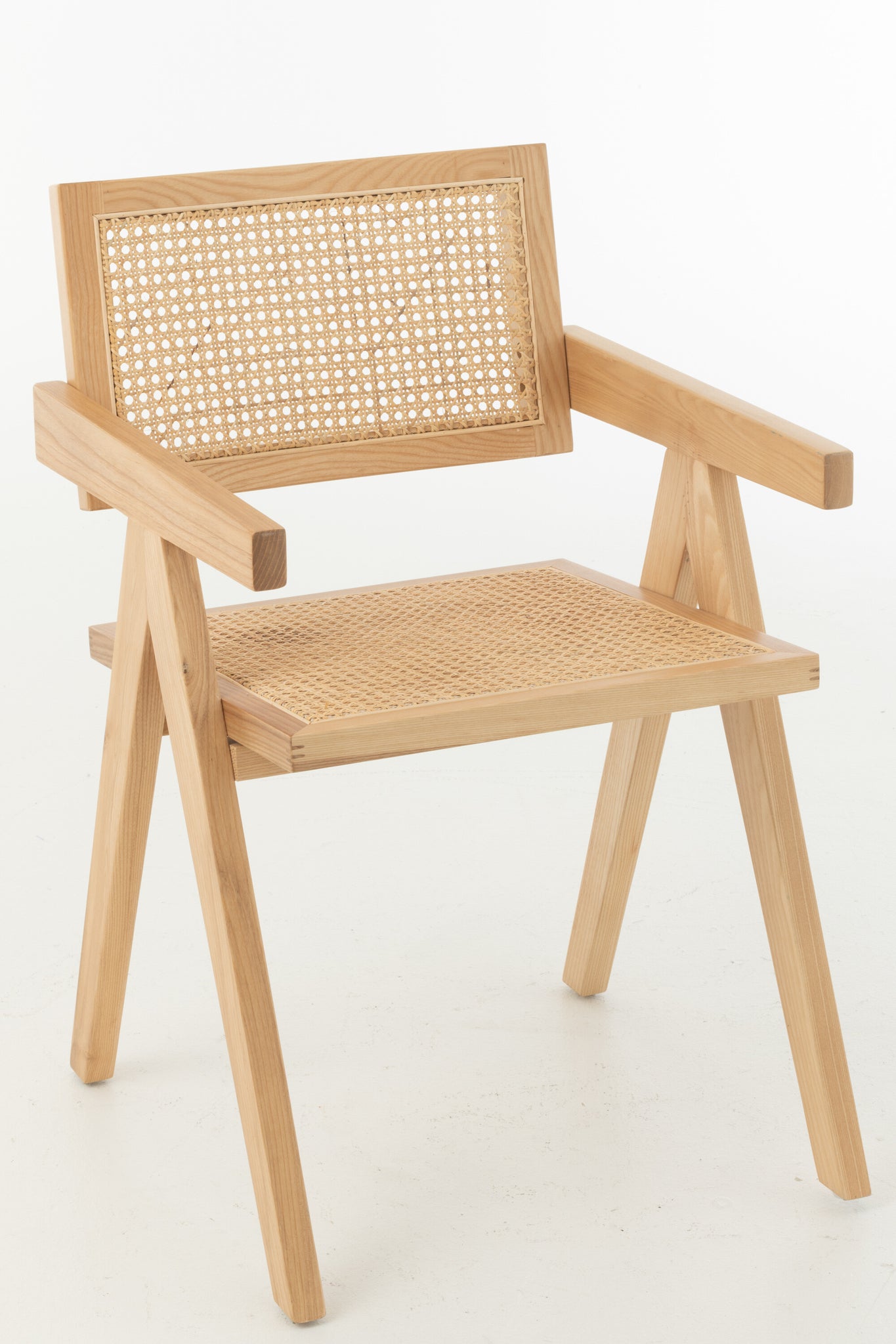 Stoel Grid essenhout/rotan naturel - Tuincentrum Lopik