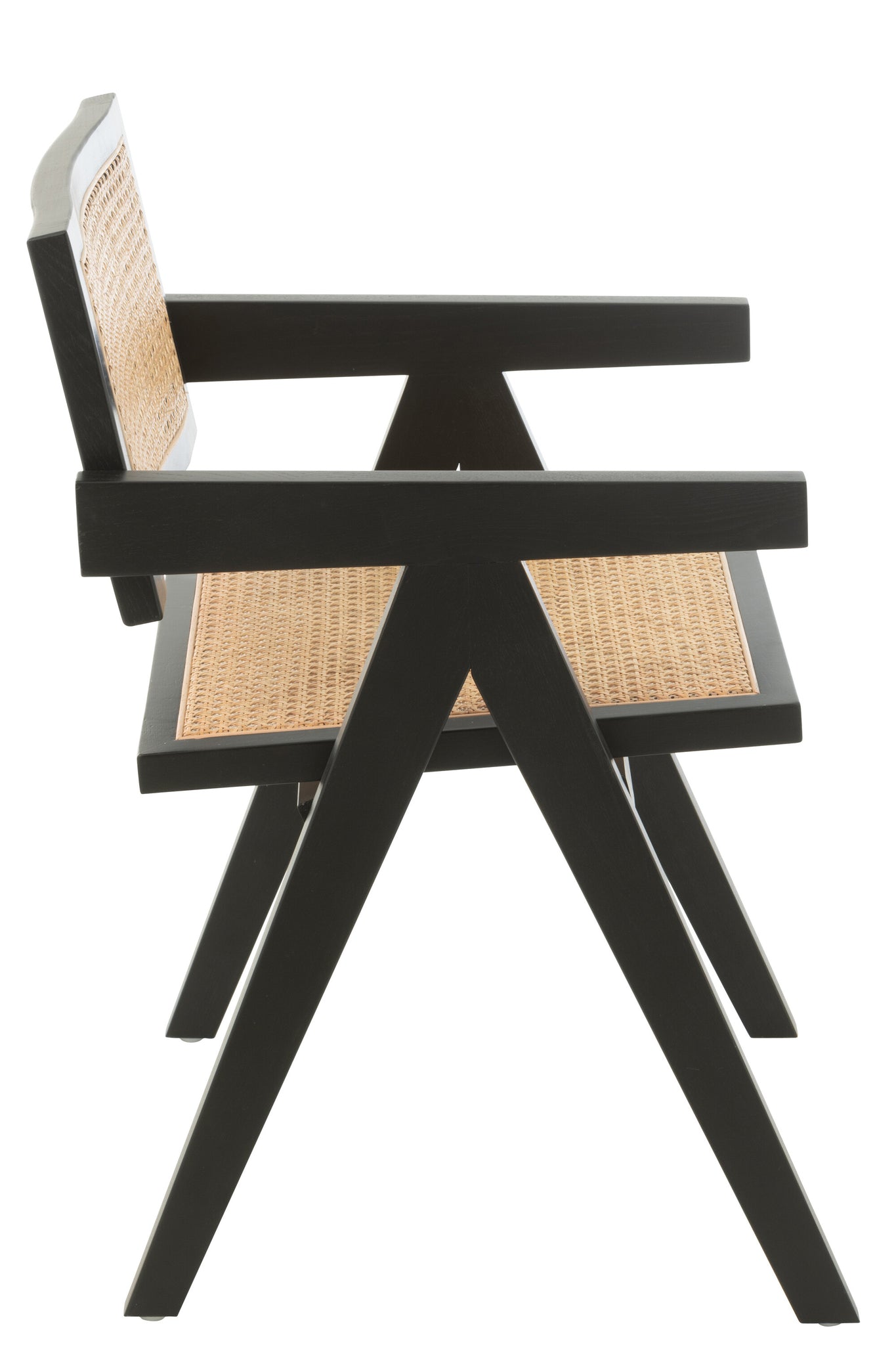 J-LINE STOEL GRID ESSENHOUT/ROTAN ZWART - Tuincentrum Lopik