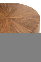Salontafel rond acaciahout/MDF natuurlijk - Tuincentrum Lopik