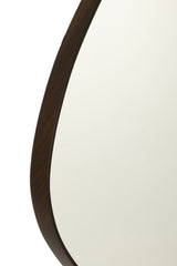 J-LINE HANGENDE SPIEGEL ABSTRACT MIRROR/MDF DARK BROWN LARGE - Tuincentrum Lopik