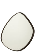 J-LINE HANGENDE SPIEGEL ABSTRACT MIRROR/MDF DARK BROWN LARGE - Tuincentrum Lopik
