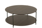 Salontafel Rond Mdf/Metaal Donkerbruin Klein - Tuincentrum Lopik
