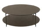 Salontafel Rond Mdf/Metaal Donkerbruin Groot - Tuincentrum Lopik