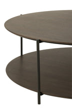 Salontafel Rond Mdf/Metaal Donkerbruin Groot - Tuincentrum Lopik