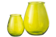 J-LINE VASE EGG GLASS YELLOW LARGE - Tuincentrum Lopik