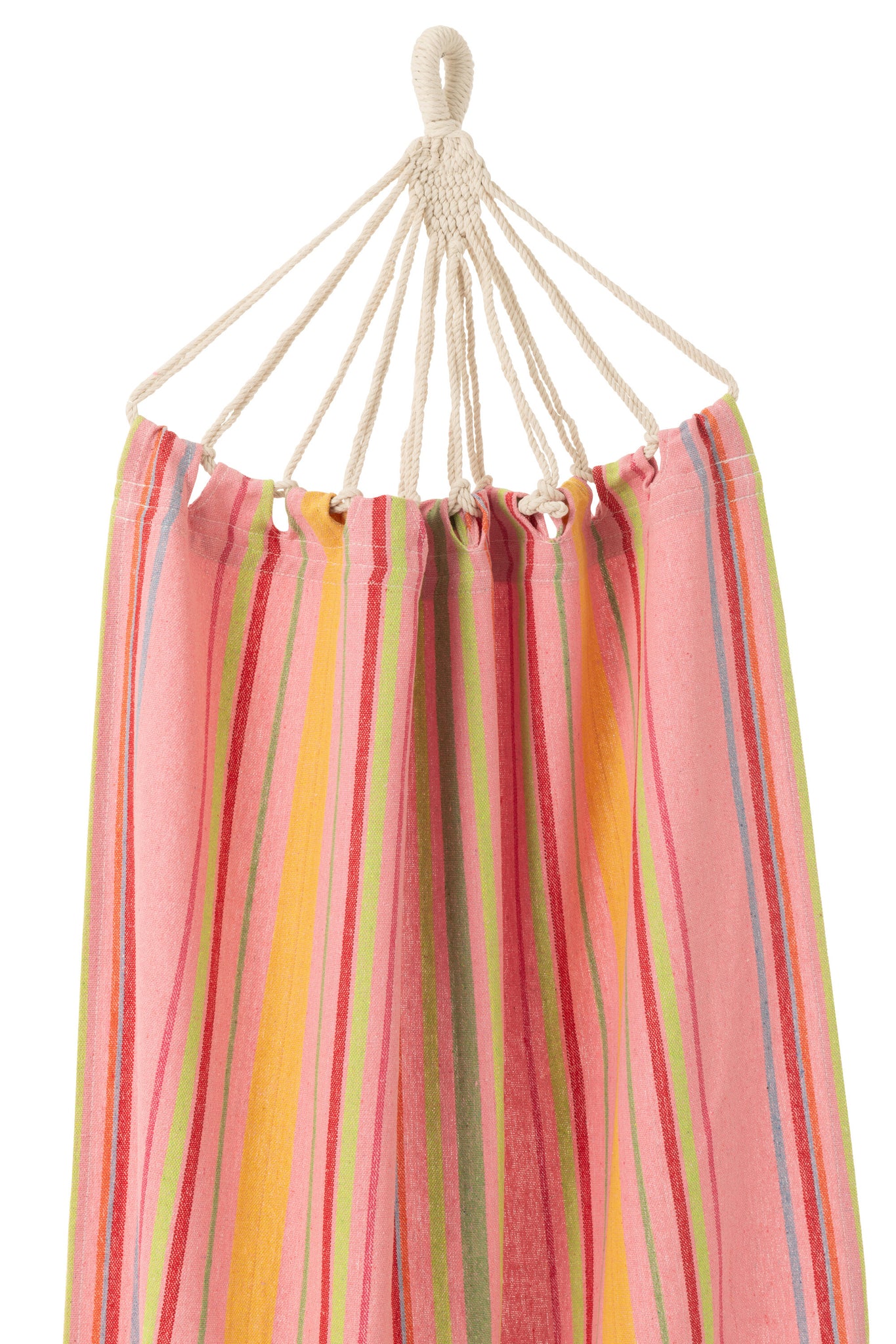 J-LINE GESTREEPTE HANGMAT KATOEN/POLYESTER LICHTROZE - Tuincentrum Lopik