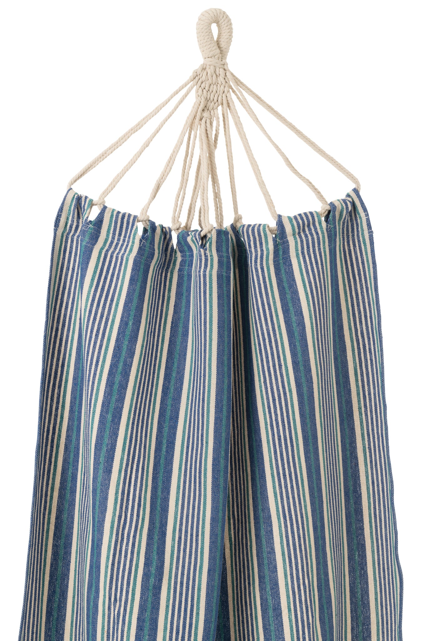 J-LINE HANGMAT STREPEN – KATOEN/POLYESTER BLAUW/WIT - Tuincentrum Lopik