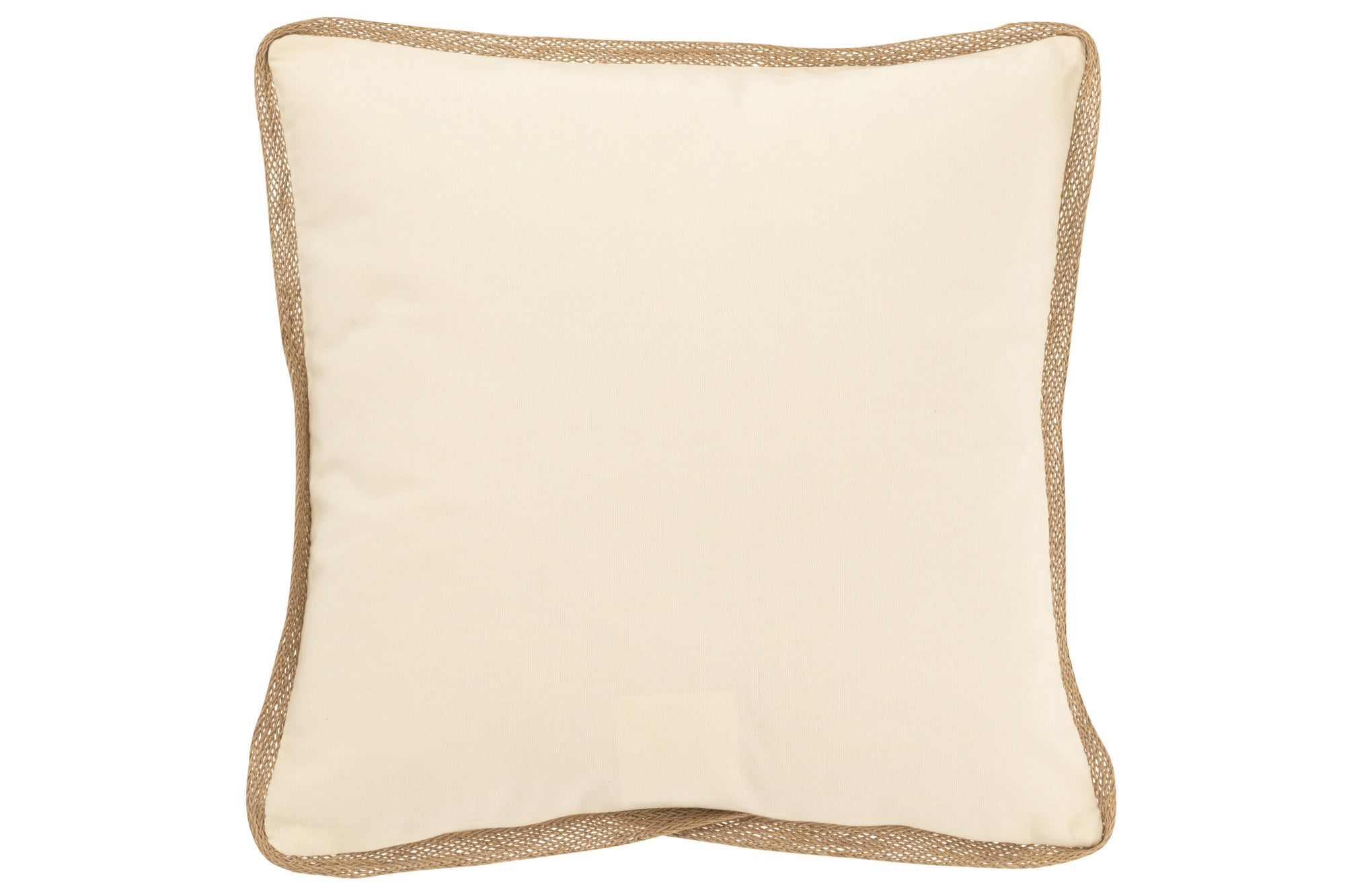 J-LINE KUSSEN VIERKANT PALMBOMEN KATOEN CRÈME/BEIGE - Tuincentrum Lopik