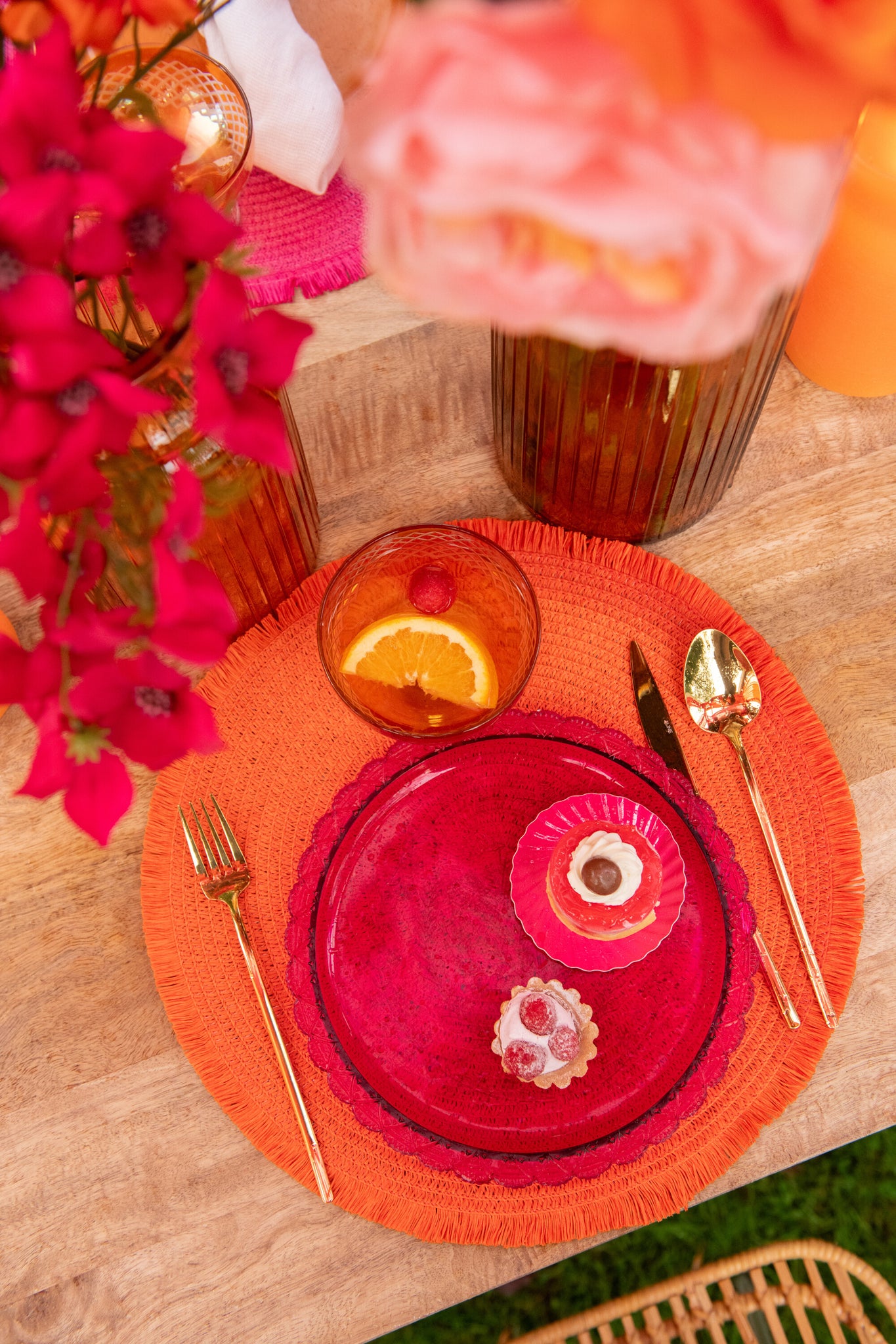 J-LINE PLACEMAT ROUND PAPER MIX (SET VAN 4) - Tuincentrum Lopik