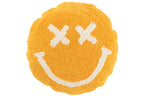 Kussen Smiley met knopen van katoen Oranje/Wit - Tuincentrum Lopik