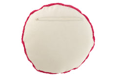 Kussen Smiley met knopen Katoen Roze/Wit - Tuincentrum Lopik