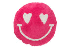 Kussen Smiley met knopen Katoen Roze/Wit - Tuincentrum Lopik