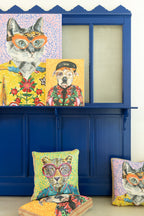 Kussen Tijger Popart Polyester/Linnen Mix - Tuincentrum Lopik