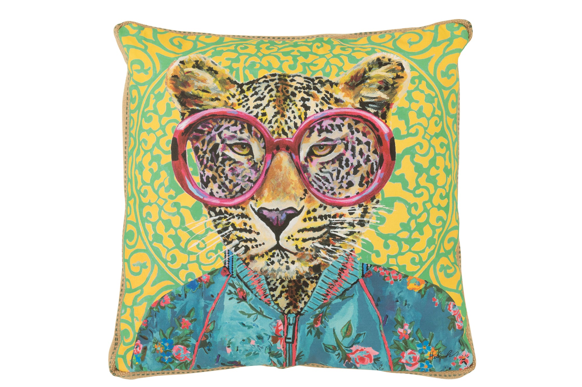 Kussen Tijger Popart Polyester/Linnen Mix - Tuincentrum Lopik