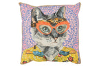 Kussen Kat Popart Polyester/Linnen Mix - Tuincentrum Lopik