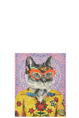 J-LINE WANDDECORATIE KAT POP ART CANVAS MIX KLEIN - 40 X 50 CM - Tuincentrum Lopik