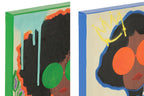 J-LINE WANDDECORATIE VROUWEN POP ART CANVAS MIX KLEIN - SET VAN 2 - 40 X 50 CM - Tuincentrum Lopik