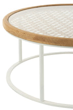 Salontafel Mati Vurenhout/IJzer Natuurlijk/Wit - Tuincentrum Lopik