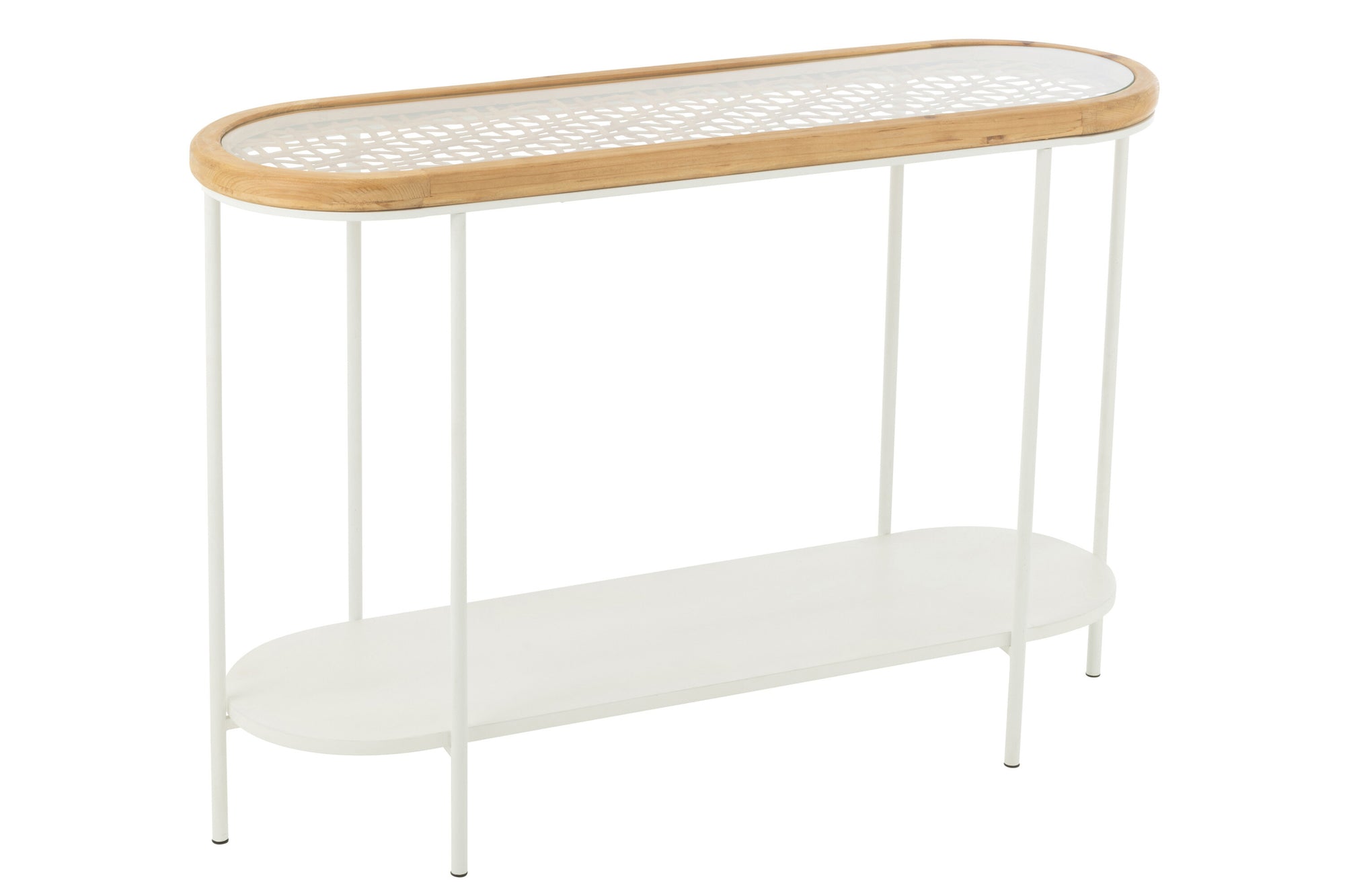 J-LINE CONSOLE MATI VURENHOUT/IJZER NATUURLIJK/WIT - Tuincentrum Lopik