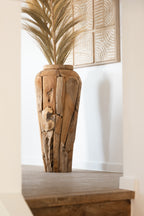 J-LINE VASE TEAKWOOD NATURAL LARGE - Tuincentrum Lopik