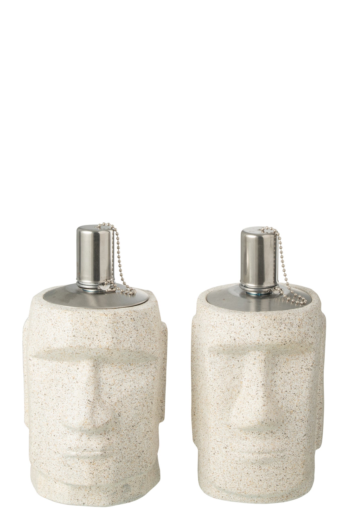 J-LINE VUURKORF MOAI CEMENT GRIJS SET VAN 2 - Tuincentrum Lopik