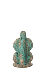 J-LINE VASE/CANDLEHOLDER NAGA KERAMIEK AZUR/BRUIN - Tuincentrum Lopik