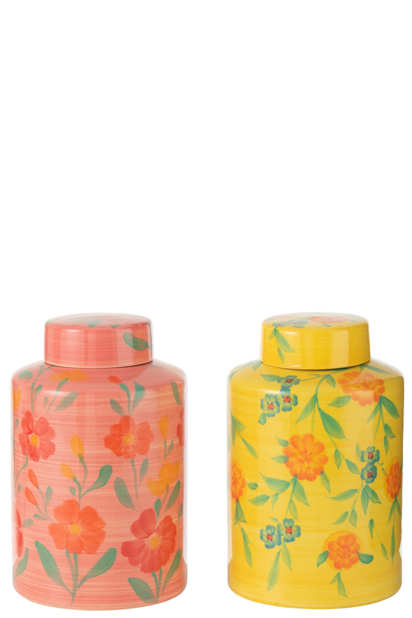 J-LINE VAAS ALEGRIA KLEI MIX SET VAN 2 21X21X33.5CM - Tuincentrum Lopik